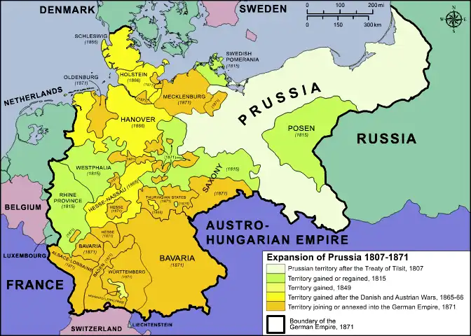 تاریخ پروس در گذر زمان: از قدرت تا انحلال 1 گسترش پروس، 1807-1871