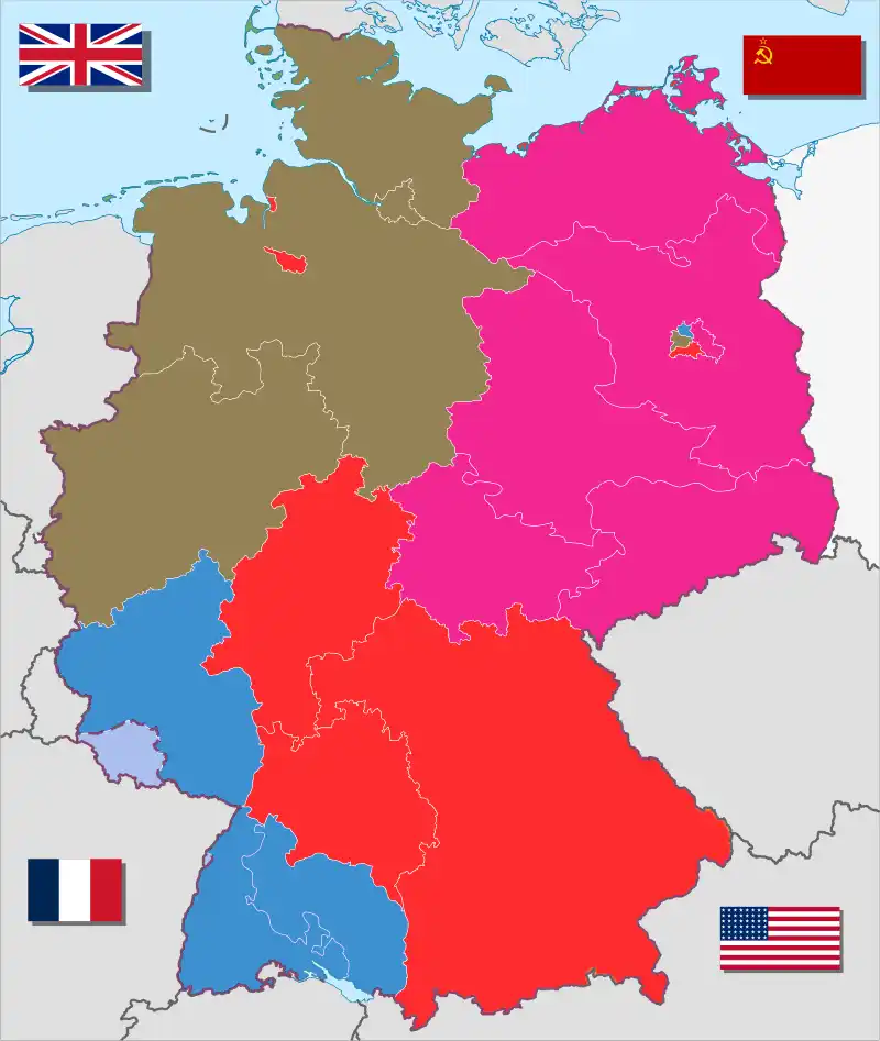 تقسیم آلمان پس از جنگ جهانی دوم و ایجاد آلمان شرقی و غربی 1 تقسیم آلمان به دست متفقین