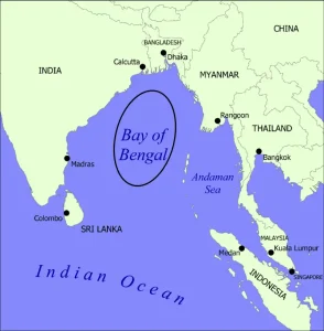 موقعیت خلیج بنگال